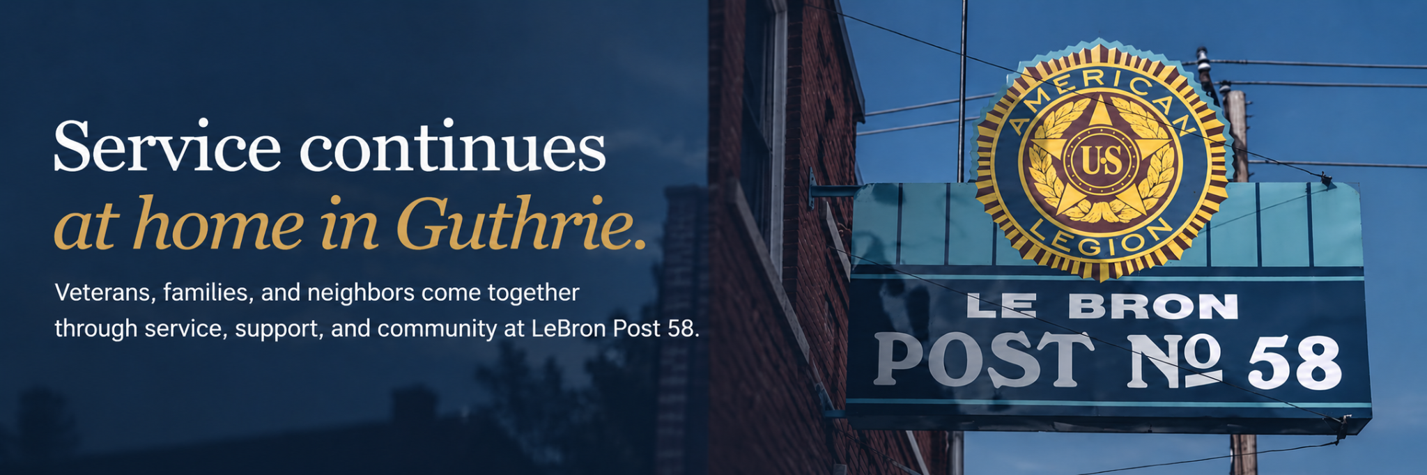 Service continues at home in Guthrie, American Legion LeBron Post 58